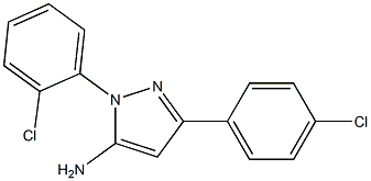 1-(2-CHLOROPHENYL)-3-(4-CHLOROPHENYL)-1H-PYRAZOL-5-AMINE Struktur