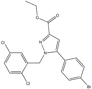 ETHYL 1-(2,5-DICHLOROBENZYL)-5-(4-BROMOPHENYL)-1H-PYRAZOLE-3-CARBOXYLATE Struktur