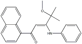 4-METHOXY-4-METHYL-1-NAPHTHALEN-1-YL-3-PHENYLAMINO-PENT-2-EN-1-ONE Struktur