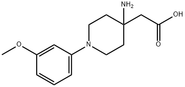 2-(4-AMINO-1-(3-METHOXYPHENYL)PIPERIDIN-4-YL)ACETIC ACID Struktur