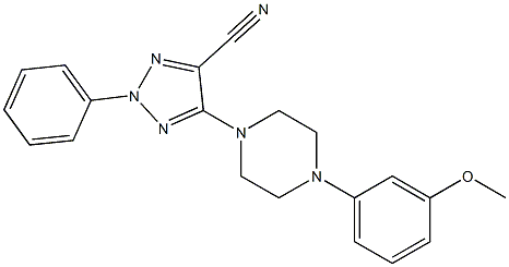 5-[4-(3-METHOXYPHENYL)PIPERAZIN-1-YL]-2-PHENYL-2H-1,2,3-TRIAZOLE-4-CARBONITRILE Struktur