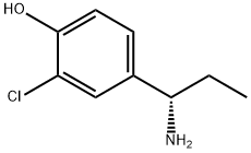 4-((1S)-1-AMINOPROPYL)-2-CHLOROPHENOL Struktur