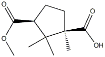 (1R,3S)-3-(METHOXYCARBONYL)-1,2,2-TRIMETHYLCYCLOPENTANECARBOXYLIC ACID Struktur