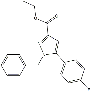 ETHYL 1-BENZYL-5-(4-FLUOROPHENYL)-1H-PYRAZOLE-3-CARBOXYLATE Struktur