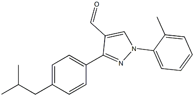 3-(4-ISOBUTYLPHENYL)-1-O-TOLYL-1H-PYRAZOLE-4-CARBALDEHYDE Struktur