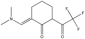 2-(E)-[DIMETHYLAMINOMETHYLENE]-6-(TRIFLUOROACETYL)CYCLOHEXANONE Struktur