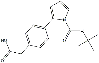 2-(4-CARBOXYMETHYL-PHENYL)-PYRROLE-1-CARBOXYLIC ACID TERT-BUTYL ESTER Struktur