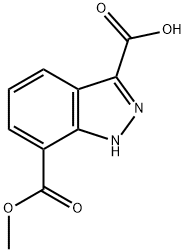 7-METHOXYCARBONYL-1H-INDAZOLE-3-CARBOXYLIC ACID Struktur