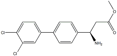 METHYL (3R)-3-AMINO-3-[4-(3,4-DICHLOROPHENYL)PHENYL]PROPANOATE Struktur