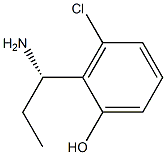2-((1S)-1-AMINOPROPYL)-3-CHLOROPHENOL Struktur