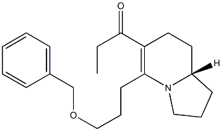 (R)-1-[5-(3-BENZYLOXYPROPYL)-1,2,3,7,8,8A-HEXAHYDROINDOLIZIN-6-YL]PROPAN-1-ONE Struktur