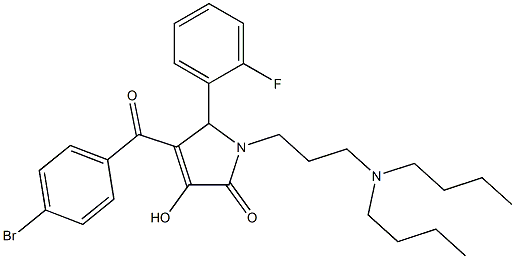 4-(4-BROMOBENZOYL)-1-(3-(DIBUTYLAMINO)PROPYL)-5-(2-FLUOROPHENYL)-3-HYDROXY-1H-PYRROL-2(5H)-ONE Struktur