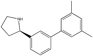 (2R)-2-[3-(3,5-DIMETHYLPHENYL)PHENYL]PYRROLIDINE Struktur