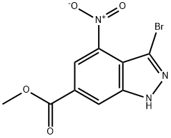 3-BROMO-4-NITRO-6-INDAZOLECARBOXYLIC ACID METHYL ESTER Struktur