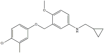 (1S)(3-[(4-CHLORO-3-METHYLPHENOXY)METHYL]-4-METHOXYPHENYL)CYCLOPROPYLMETHYLAMINE Struktur