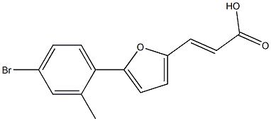 (2E)-3-[5-(4-BROMO-2-METHYLPHENYL)-2-FURYL]ACRYLIC ACID Struktur