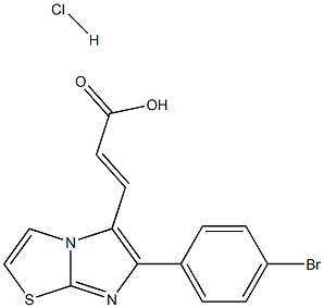 3-[6-(4-BROMO-PHENYL)-IMIDAZO[2,1-B]THIAZOL-5-YL]-ACRYLIC ACID HYDROCHLORIDE Struktur