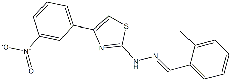 2-METHYLBENZALDEHYDE [4-(3-NITROPHENYL)-1,3-THIAZOL-2-YL]HYDRAZONE Struktur