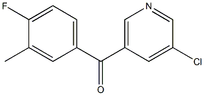 3-CHLORO-5-(4-FLUORO-3-METHYLBENZOYL)PYRIDINE Struktur