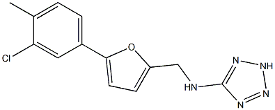 N-((5-(3-CHLORO-4-METHYLPHENYL)-2-FURYL)METHYL)-2H-TETRAZOL-5-AMINE Struktur