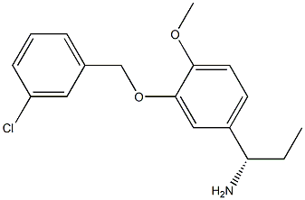 (1S)-1-(3-[(3-CHLOROPHENYL)METHOXY]-4-METHOXYPHENYL)PROPYLAMINE Struktur