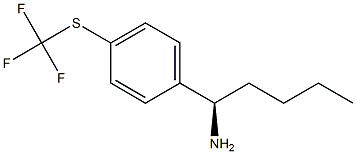 (1R)-1-[4-(TRIFLUOROMETHYLTHIO)PHENYL]PENTYLAMINE Struktur