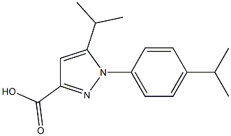 5-ISOPROPYL-1-(4-ISOPROPYL-PHENYL)-1H-PYRAZOLE-3-CARBOXYLIC ACID Struktur