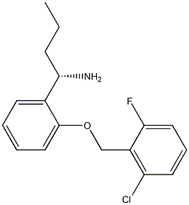 (1S)-1-(2-[(6-CHLORO-2-FLUOROPHENYL)METHOXY]PHENYL)BUTYLAMINE Struktur