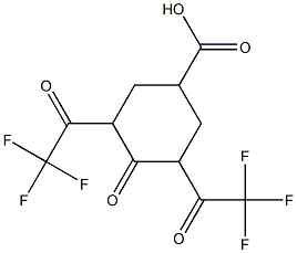 4-CARBOXY-2,6-BIS(TRIFLUOROACETYL)CYCLOHEXANONE Struktur