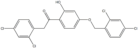 1-(4-(2,4-DICHLOROBENZYLOXY)-2-HYDROXYPHENYL)-2-(2,4-DICHLOROPHENYL)ETHANONE Struktur