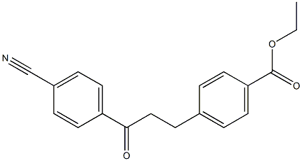 3-(4-CARBOETHOXYPHENYL)-4'-CYANOPROPIOPHENONE Struktur