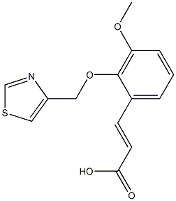 (2E)-3-[3-METHOXY-2-(1,3-THIAZOL-4-YLMETHOXY)PHENYL]ACRYLIC ACID Struktur