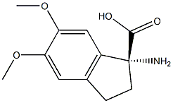 (1R)-1-AMINO-5,6-DIMETHOXYINDANECARBOXYLIC ACID Struktur