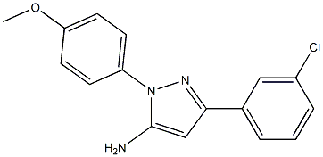 3-(3-CHLOROPHENYL)-1-(4-METHOXYPHENYL)-1H-PYRAZOL-5-AMINE Struktur