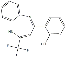 2-[2-TRIFLUOROMETHYL-1H-1,5-BENZODIAZEPINE-4-YL]PHENOL Struktur