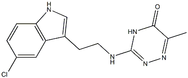 3-{[2-(5-CHLORO-1H-INDOL-3-YL)ETHYL]AMINO}-6-METHYL-1,2,4-TRIAZIN-5(4H)-ONE Struktur