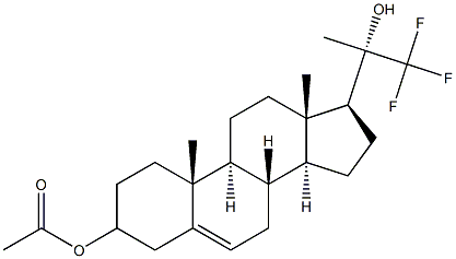 20-TRIFLUOROMETHYL-5-PREGNEN-3,20B-DIOL-3-ACETATE Struktur