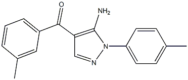 (5-AMINO-1-P-TOLYL-1H-PYRAZOL-4-YL)(M-TOLYL)METHANONE Struktur