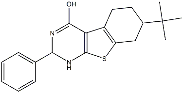 7-TERT-BUTYL-2-PHENYL-1,2,5,6,7,8-HEXAHYDRO[1]BENZOTHIENO[2,3-D]PYRIMIDIN-4-OL Struktur