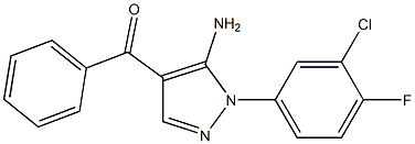 (5-AMINO-1-(3-CHLORO-4-FLUOROPHENYL)-1H-PYRAZOL-4-YL)(PHENYL)METHANONE Struktur