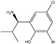 2-((1R)-1-AMINO-2-METHYLPROPYL)-6-BROMO-4-CHLOROPHENOL Struktur