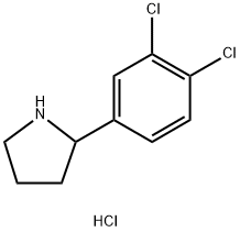 2-(3,4-DICHLORO-PHENYL)-PYRROLIDINE, HYDROCHLORIDE Struktur