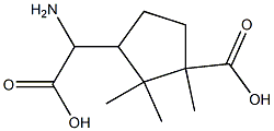 3-[AMINO(CARBOXY)METHYL]-1,2,2-TRIMETHYLCYCLOPENTANECARBOXYLIC ACID Struktur