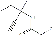 2-CHLORO-N-(1,1-DIETHYLPROP-2-YNYL)ACETAMIDE Struktur