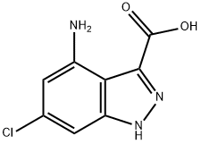 4-AMINO-6-CHLORO-3-(1H)INDAZOLE CARBOXYLIC ACID Struktur