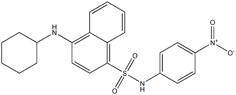 4-CYCLOHEXYLAMINO-NAPHTHALENE-1-SULFONIC ACID (4-NITRO-PHENYL)-AMIDE Struktur