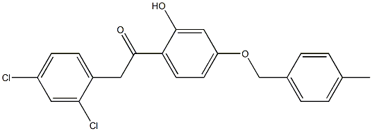 1-(4-(4-METHYLBENZYLOXY)-2-HYDROXYPHENYL)-2-(2,4-DICHLOROPHENYL)ETHANONE Struktur