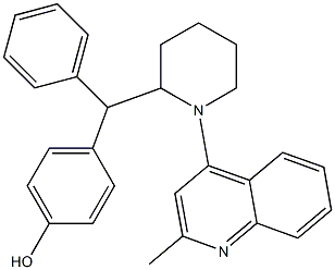 4-[(4-(ALPHA,ALPHA-DIPHENYL)HYDROXYMETHYL)PIPERIDIN-1-YL]-2-METHYLQUINOLINE Struktur