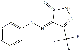 4,5-DIHYDRO-3-(TRIFLUOROMETHYL)PYRAZOLE-4,5-DIONE 4-PHENYLHYDRAZONE Struktur