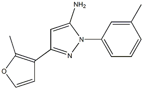 3-(2-METHYL-3-FURYL)-1-(3-METHYLPHENYL)-1H-PYRAZOL-5-AMINE Struktur